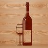 Wine Glass Vector Art Clipart A vector graphic illustration of a wine glass filled with red wine, perfect for craft projects and design.