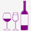 Close-up illustration of a wine glass filled with red wine.
