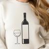 Wine Design Element An SVG design element featuring a bottle of wine with the liquid spilling into a glass.
