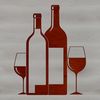 A high-quality, editable graphic illustration of a glass filled with red wine.