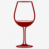 Free Vector Illustration of a Wine Glass An outline design of a glass with wine inside, suitable for digital cutting or laser engraving.