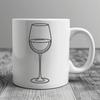 Stylized Wine Design Clipart A stylized illustration of a glass filled with wine, suitable for vector design projects.