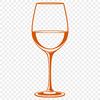 Stylized Wine Glass Icon An editable vector graphic representation of a wine glass containing wine.