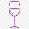 Elegant Red Wine Bottle Graphic A transparent glass containing a red liquid with a bold label.