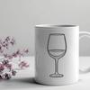 Beautiful Wine Design Vector Art A stylized illustration of a glass filled with red wine, suitable for various design applications.