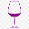 Wine Illustration Vector graphic representation of a wine in a glass, ideal for use in digital designs.