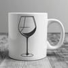 Wine Illustration in a Glass A detailed illustration of a glass filled with wine, suitable for vector art and graphic design projects.