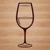 A wine glass filled with a red liquid, ideal for illustration and graphic design projects.