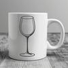 Simple Wine Design Vector Art A simple illustration of a glass of wine with a detailed design, ideal for vector art and cutting machine applications.