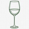 SVG Glass Filled with Red Wine Illustration A transparent clip art illustration of a wine glass filled with red wine.