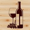 A glass filled with red wine, isolated on a white background.