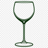Beautiful Transparent Wine Bottle Graphic A transparent wine bottle in a glass with a subtle drop effect.