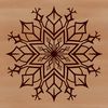 A delicate six-pointed snowflake design created as an SVG vector graphic.