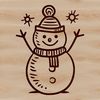 Free Snowman Clip Art Vector Image A digital clip art design of a snowman, ideal for commercial or personal projects.