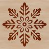 A detailed, geometric snowflake illustration suitable for various digital and craft uses.