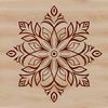 Frosted Winter Beauty A delicate, six-pointed snowflake with intricate details and symmetrical pattern, ideal for winter-themed designs.