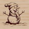 Free Vector Snowman Clip Art A winter scene illustration featuring a snowman with top hat and scarf.