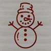 Beautiful Snowy Scene Clip Art A simple line drawing of a snowman standing in the middle of a snowy background.