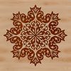 Geometric Snowflake Pattern A symmetrical, crystalline winter decoration made from interconnected geometric shapes.