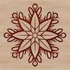 A delicate, symmetrical snowflake with intricate patterns, suitable for Christmas decorations and winter-themed designs.