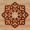 A detailed, geometric design of a snowflake suitable for use in digital designs and crafts projects.