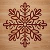 Free SVG Snowflake Design A detailed illustration of a delicate winter snowflake with intricate edges.