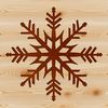 Six-Pointed Star Snowflake Vector A delicate six-pointed star-shaped snowflake with intricate lines and patterns.