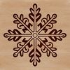 Delicate Snowflakes Clip Art for Cricut Projects A delicate, six-pointed snowflake design suitable for vector art and cutting machine projects.