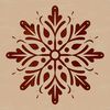 Delicate six-pointed snowflake design made from interconnected lines and curves, suitable for winter-themed projects.