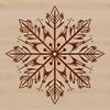 Free Christmas Clipart A delicate, six-pointed snowflake made up of intricate lines and patterns, suitable for use in winter-themed designs.