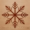 An ornate geometric snowflake with symmetrical design, ideal for Christmas decorations or winter crafts.