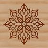 Beautiful Christmas Snowflake Pattern A delicate, intricate snowflake with six symmetrical arms, perfect for winter decorations or Christmas crafts.