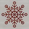 Delicate Snowflake Graphic A delicate white snowflake against a clear blue sky, surrounded by subtle winter elements.