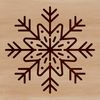 Elegant Snowflake SVG Template A stylized snowflake design in vector format.