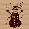 Winter Wonderland Snowman SVG Cutout A winter-themed snowman made entirely of vector shapes, suitable for cutting out with a Cricut or laser cutter.