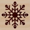 Beautiful Six-Pointed Snowflake SVG File Delicate six-pointed snowflake design for winter crafts and Christmas decorations.