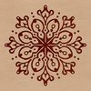 Geometric Winter Design A delicate snowflake pattern made up of intricate geometric shapes, suitable for use in digital designs and crafts.