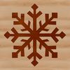 A delicate six-pointed snowflake with intricate details, suitable for various digital designs and crafts.