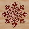 A geometric pattern of intricate lines forming the shape of a single snowflake.