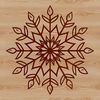 A intricate vector design of a snowflake, ideal for winter or Christmas-themed projects.