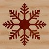 Winter Wonderland Decorations SVG A detailed, symmetrical snowflake pattern ideal for Cricut cutting machine designs or laser cutter stencils.