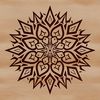 Delicate Six-Pointed Snowflake Vector Image A delicate, six-pointed snowflake with intricate details and symmetrical patterns, suitable for winter-themed designs.