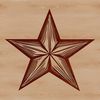 A geometric star shape designed in a digital format, suitable for cutting machines or laser cutters.