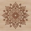 Six-Pointed Snowflake Design A delicate six-pointed snowflake with intricate patterns and lines, perfect for winter designs and Christmas themes.