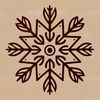Beautiful Winter Design Elements A delicate snowflake design created with precise geometric shapes.