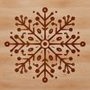 Ornate snowflake design in vector format, suitable for Christmas decorations or winter-themed crafts.