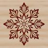 Winter Wonderland Snowflake Decoration A delicate, ornate snowflake design made for winter or Christmas themes.