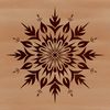 Beautiful Geometric Snowflake Design An ornate winter-themed snowflake illustration created with precise geometric patterns.