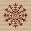 Free Snowflake Clip Art SVG File A delicate ornate winter design featuring a stylized snowflake with intricate patterns.