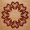 Free Christmas Clip Art Vector Illustration A stylized snowflake designed as a vector graphic illustration for winter and Christmas themes.